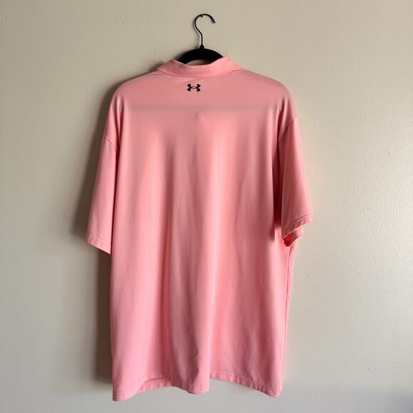Under Armour Peach Short Sleeve The Performance Polo Shirt - XXL - Picture 7 of 8